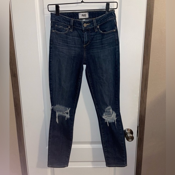 Paige Verdugo Crop Distressed Jeans‎ Size 26 - Picture 1 of 5
